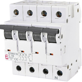 Авт. вимикач ETI ETIMAT 10 3p+N В 16А (10 kA)