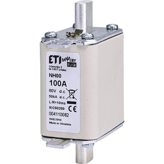 Запобіжник ETI NH-00 Battery 100A 80V DC