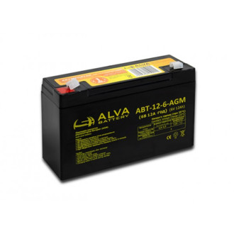 Акумулятор Alva Battery АВТ-12-6-AGM (6V12AH) AGM